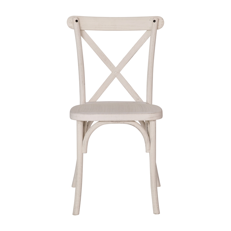 Flash Furniture 2-pack White Resin X-Back Chair
