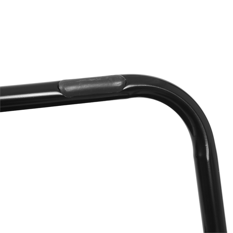 Folding Faux Fur Double Saucer Chair with Steel Frame - Black/Black