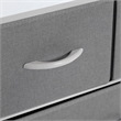 4 Fabric Drawer Nightstand with 2 USB Port/1 Outlet Charging Station in Gray/Wht