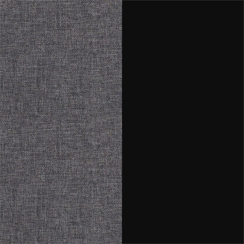 3 Fabric Drawer Nightstand with 2 USB Port/1 Outlet Charging Station in Charc/Bk