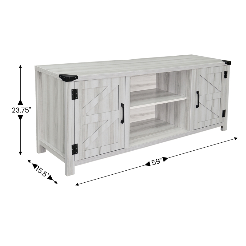 58 Inch Barn Door TV Stand Fits up to 65