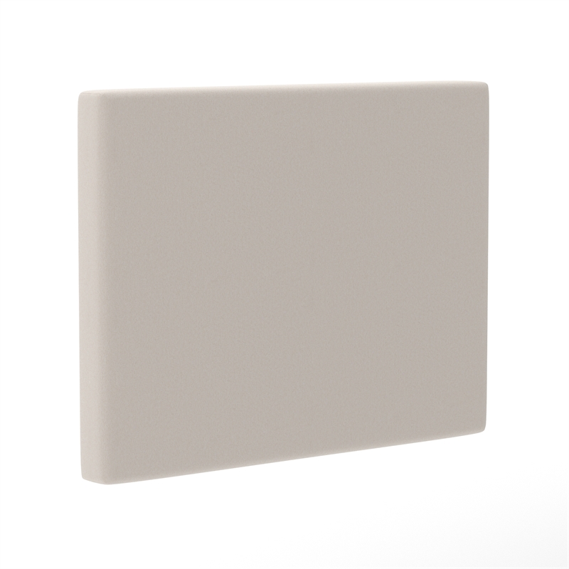 Upholstered Twin Headboard with 2 Power Outlets 1 USB 1 USB-C Port in Beige