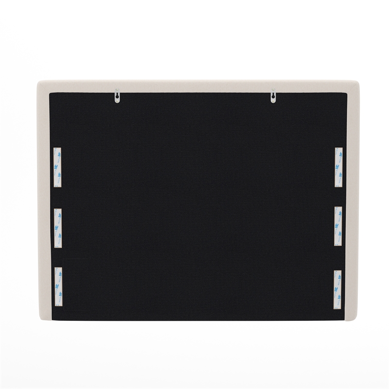 Upholstered Twin Headboard with 2 Power Outlets 1 USB 1 USB-C Port in Beige