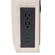 Upholstered Twin Headboard with 2 Power Outlets 1 USB 1 USB-C Port in Beige