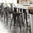 All-Weather Commercial Counter Stool with Removable Back/Poly Seat-Black/Black