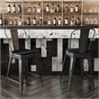 All-Weather Commercial Counter Stool with Removable Back/Poly Seat-Black/Black