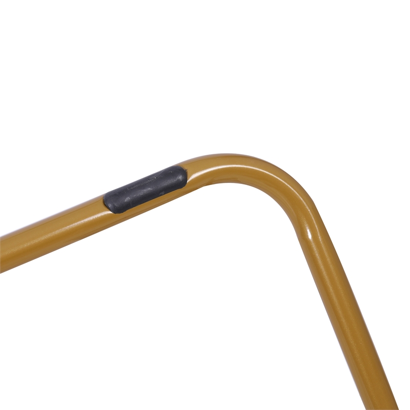 Folding Faux Fur Double Saucer Chair with Steel Frame - Dusty Aqua/Soft Gold