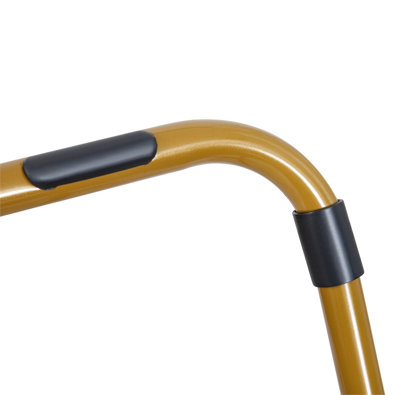 Folding XL Faux Fur Saucer Chair for Dorm or Bedroom - Blush/Soft Gold