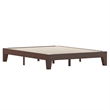 Wood Platform Bed with 14 Wooden Support Slats in Walnut - Queen
