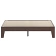 Wood Platform Bed with 14 Wooden Support Slats in Walnut - Queen