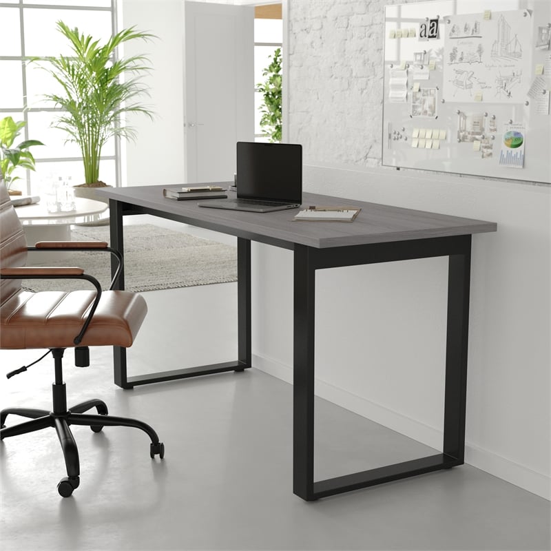 Commercial 60x24 Conference Table with Laminate Top and U-Frame Base - Gray Oak