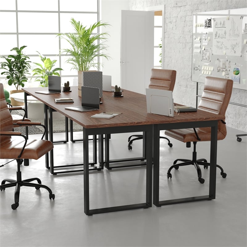 Commercial 60x24 Conference Table with Laminate Top and U-Frame Base - Walnut
