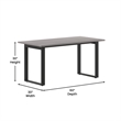 Commercial 60x30 Conference Table with Laminate Top and U-Frame Base - Gray Oak