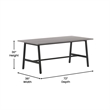 Commercial 72x36 Conference Table with Laminate Top and A-Frame Base - Gray Oak