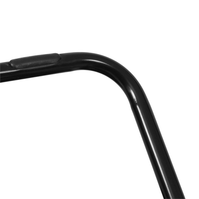 Folding Faux Fur Oversized Saucer Chair with Steel Frame - Black/Black