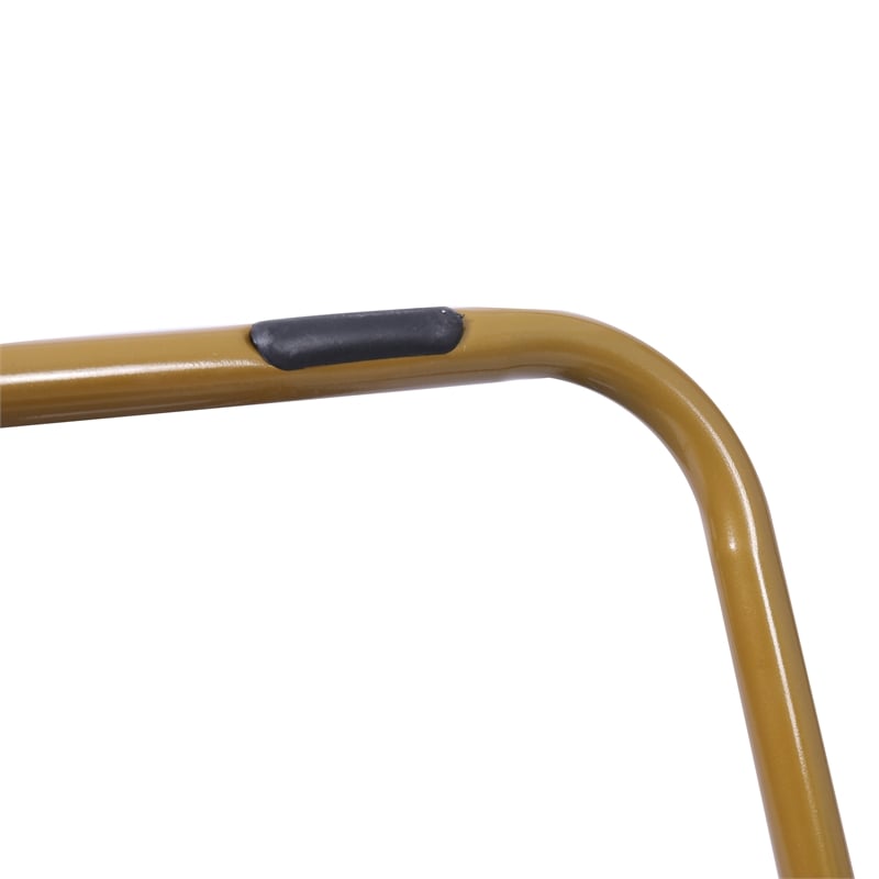 Folding Faux Fur Oversized Saucer Chair with Steel Frame - Dusty Aqua/Soft Gold