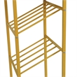 Modern Metal Bar Table with Bottle and Stemware Storage - Gold/Faux Marble