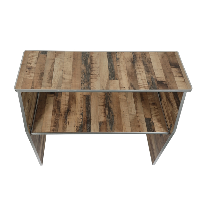 4' Rustic Laminate Foldable Portable Event Bar - Catering/Bartender Bar