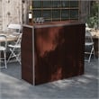 4' Walnut Laminate Foldable Portable Event Bar - Catering/Bartender Bar
