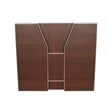 4' Walnut Laminate Foldable Portable Event Bar - Catering/Bartender Bar