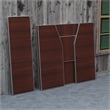 4' Walnut Laminate Foldable Portable Event Bar - Catering/Bartender Bar