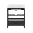 30 Inch Bathroom Vanity with Undermount Sink Cabinet and Drawer in Black