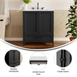 30 Inch Bathroom Vanity with Undermount Sink Cabinet and Drawer in Black