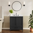 30 Inch Bathroom Vanity with Undermount Sink Cabinet and Drawer in Black
