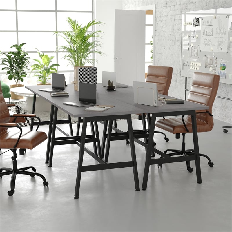 Commercial 48x24 Conference Table with Laminate Top and A-Frame Base - Gray Oak