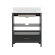 30 Inch Bathroom Vanity with Undermount Sink Cabinet and Drawer in Black