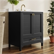 30 Inch Bathroom Vanity with Undermount Sink Cabinet and Drawer in Black
