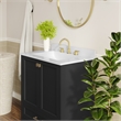 30 Inch Bathroom Vanity with Undermount Sink Cabinet and Drawer in Black