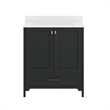30 Inch Bathroom Vanity with Undermount Sink Cabinet and Drawer in Black