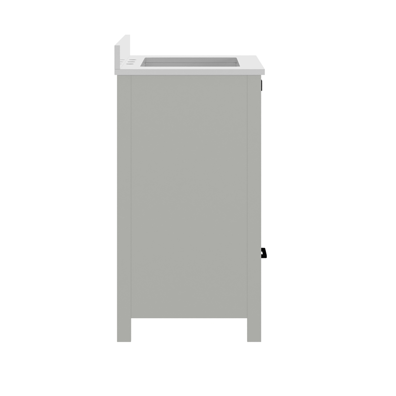 30 Inch Bathroom Vanity with Undermount Sink Cabinet and Drawer in Gray