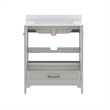 30 Inch Bathroom Vanity with Undermount Sink Cabinet and Drawer in Gray