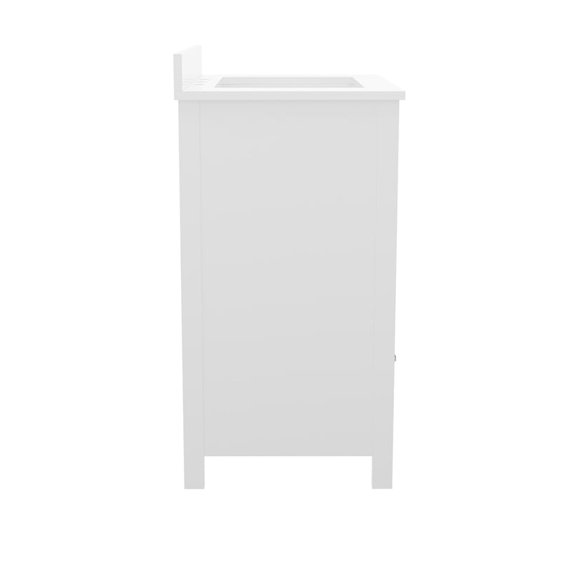 30 Inch Bathroom Vanity with Undermount Sink Cabinet and Drawer in White