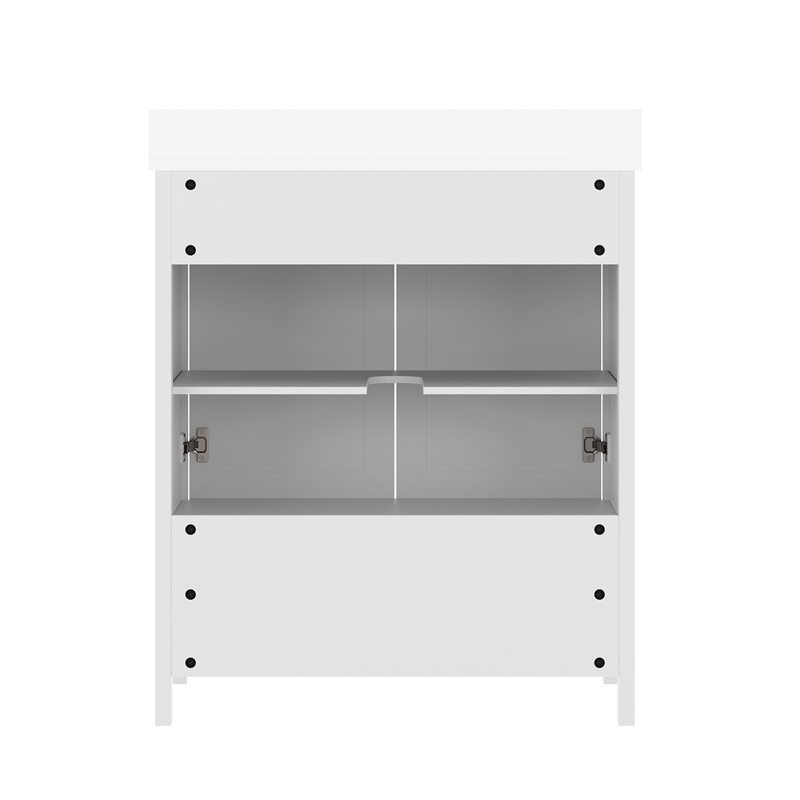 30 Inch Bathroom Vanity with Undermount Sink Cabinet and Drawer in White