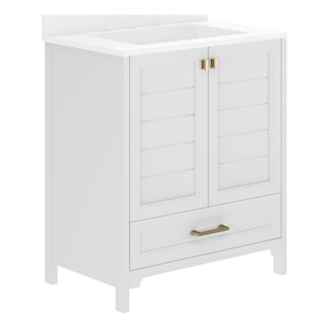30 Inch Bathroom Vanity with Undermount Sink Cabinet and Drawer in White