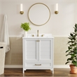 30 Inch Bathroom Vanity with Undermount Sink Cabinet and Drawer in White