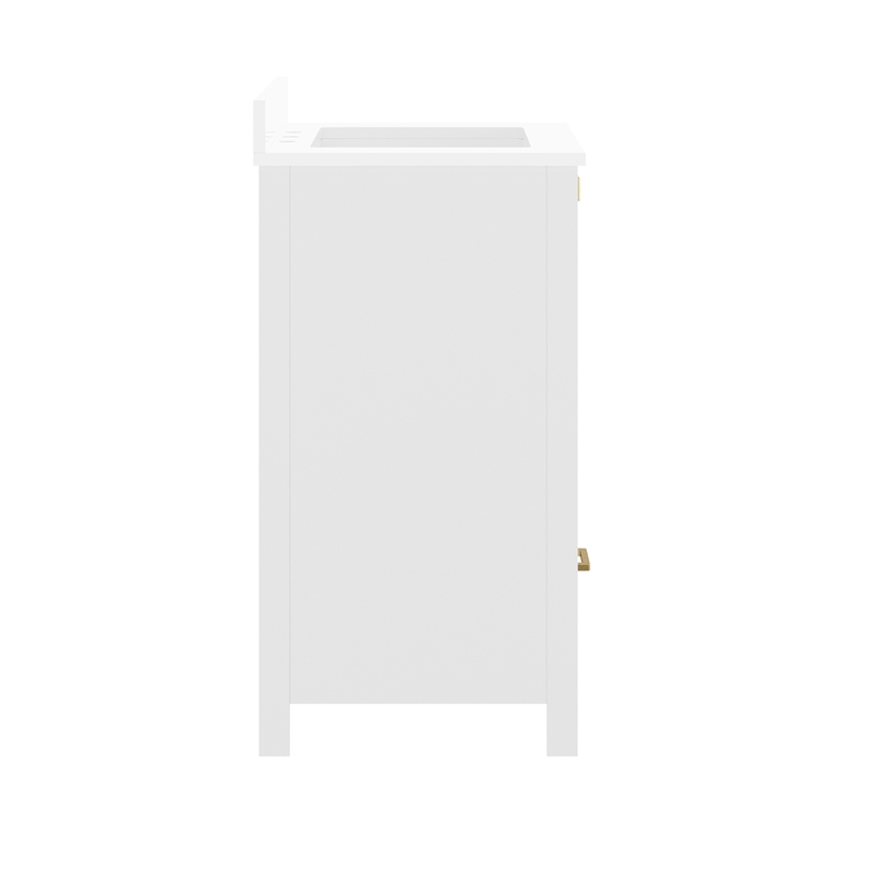 30 Inch Bathroom Vanity with Undermount Sink Cabinet and Drawer in White