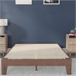 Wood Platform Bed with 14 Wooden Support Slats in Walnut - Full