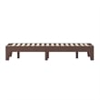 Wood Platform Bed with 14 Wooden Support Slats in Walnut - Full