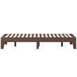 Wood Platform Bed with 14 Wooden Support Slats in Walnut - King