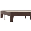 Wood Platform Bed with 14 Wooden Support Slats in Walnut - King
