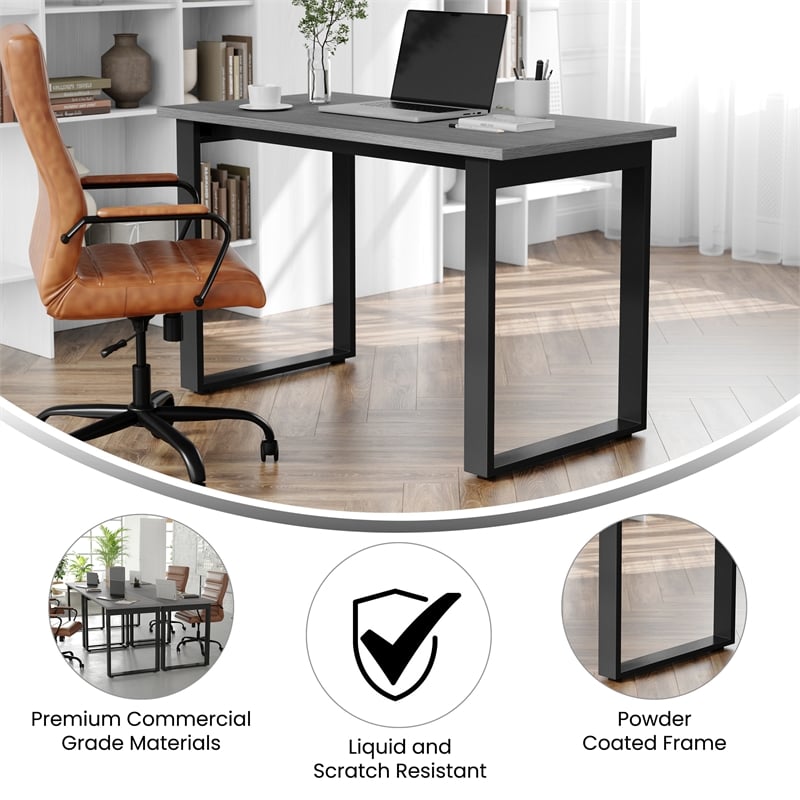 Commercial 48x24 Conference Table with Laminate Top and U-Frame Base - Gray Oak