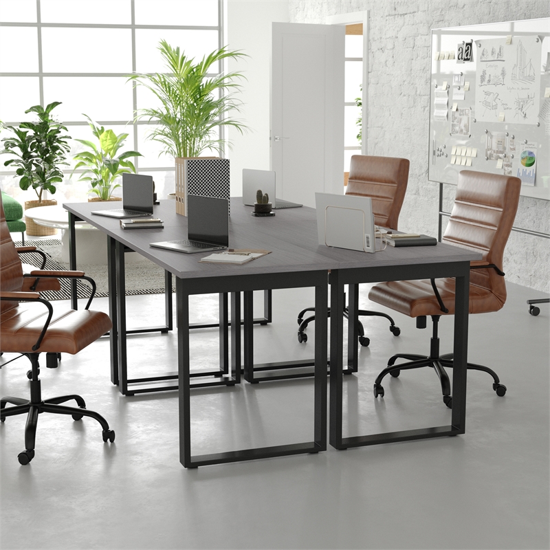 Commercial 48x24 Conference Table with Laminate Top and U-Frame Base - Gray Oak
