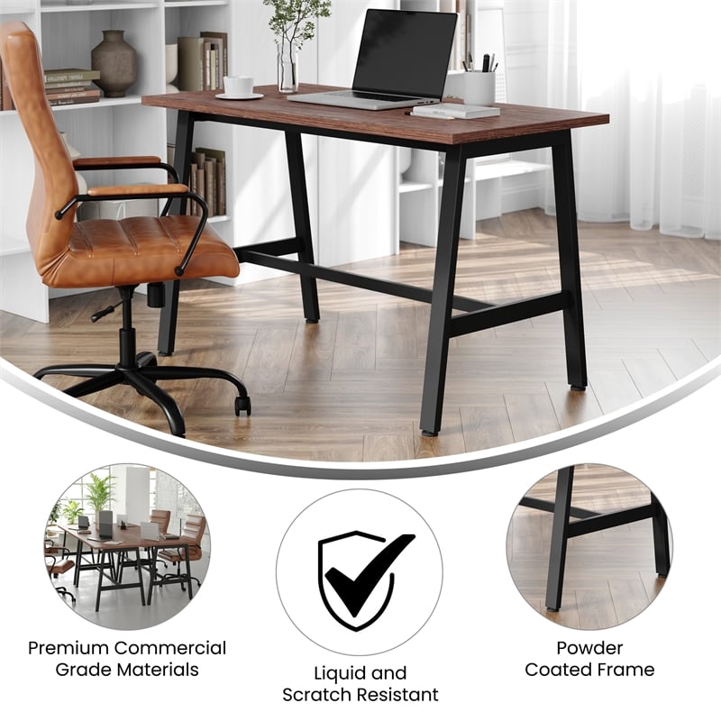 Commercial 48x24 Conference Table with Laminate Top and A-Frame Base - Walnut