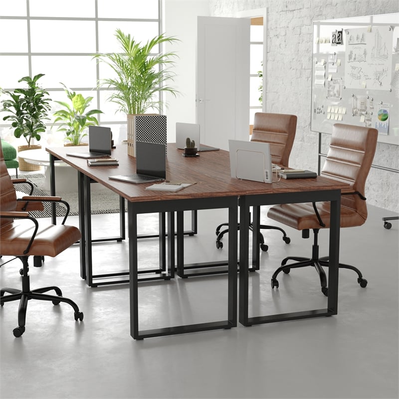 Commercial 48x24 Conference Table with Laminate Top and U-Frame Base - Walnut