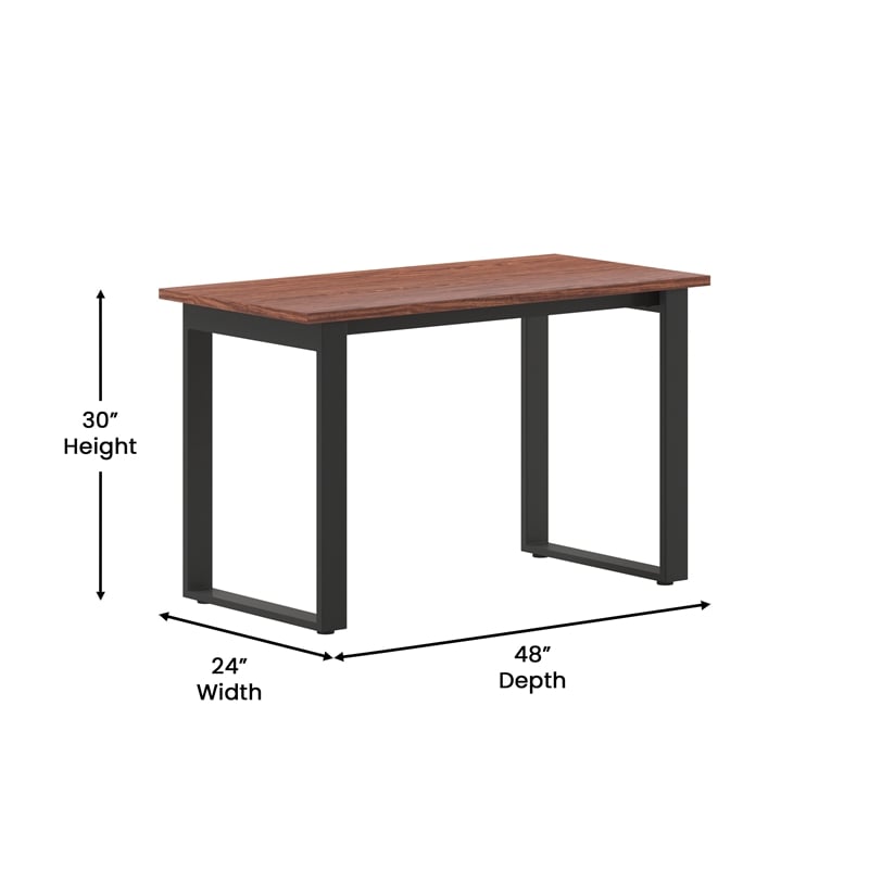 Commercial 48x24 Conference Table with Laminate Top and U-Frame Base - Walnut