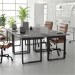 Commercial 48x30 Conference Table with Laminate Top and U-Frame Base - Gray Oak